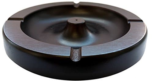 Zero Mass Wide, Ash Tray and Incense Holder Catcher Combination, Bamboo, Hand Made, Hand Painted (6.5"x2.5", Black/Wine)