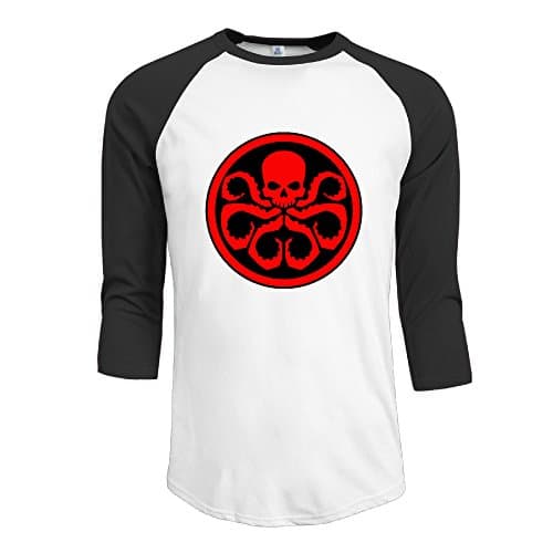 Men Hydra Logo Vintage 3/4 Sleeve Raglan Tee