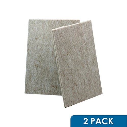 2 Heavy Duty Rok Hardware All Purpose Sticky Self Adhesive Felt Sheets 6" x 4 1/2" Pads Sliders Gliders Movers for Sofa Furniture Couch Chair Floor Protector