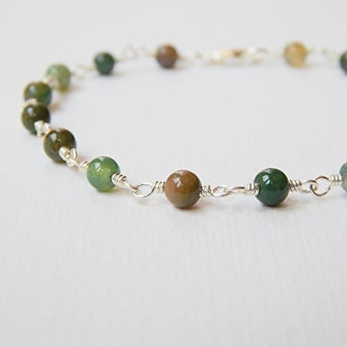 Indian Agate Bracelet in Sterling Silver
