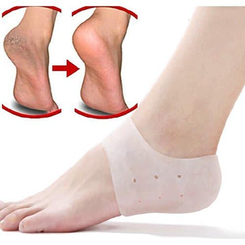Hershel Silicone Gel Heel Protector Plantar Facility Soft Socks for Hard, Cracked, Dry Skin - 1 Pair