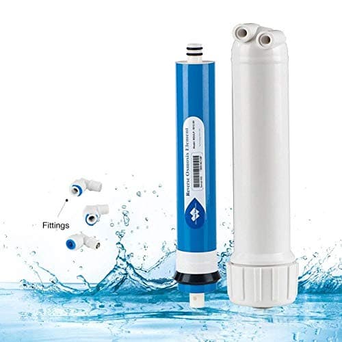 Alberts Filter 50 GPD Reverse Osmosis Membrane Water System Filter Replacement and Housing Kit Clear Residential Water Purification Removes 97% of Contaminants in Water
