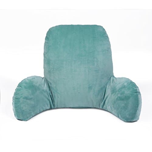 Super Soft Backrest pillow lumbar support Contour shape Detachable stuffed cushion tireless sitting hug pillow (green,Adult Size)