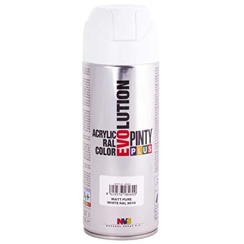 Fast Dry - Acrylic Spray Paint Pintyplus EVOLUTION - Matt Pure White