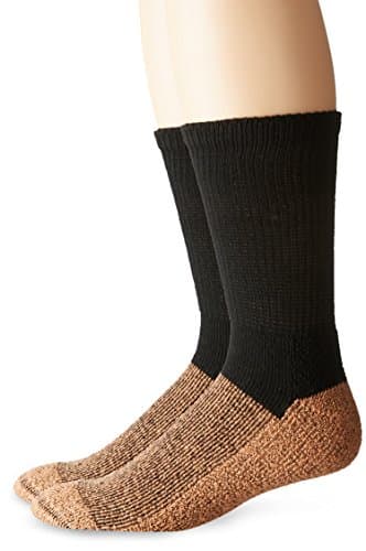 Copper Sole Women's Cupron Pro Therapy Diabetic Crew Socks Without Logo, Black, Shoe Size: 4-10