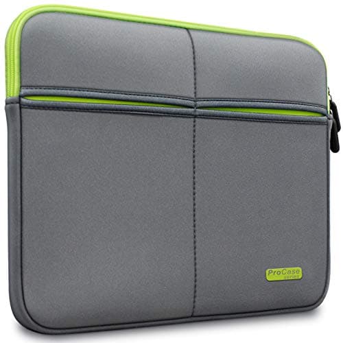 ProCase Series Laptop Sleeve with 6 Multi-Utility Pockets (Grey) 13.3 inches