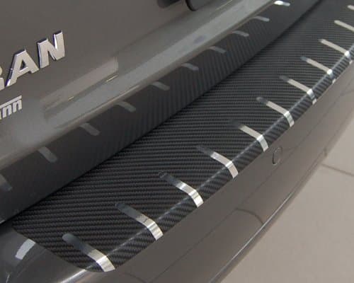 Chrome Boot Sill Protector Volvo V60 Carbon Foil 320 µm Thick