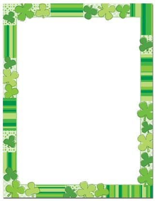 Green Clovers St. Patrick's Day Laser & Inkjet Computer Printer Paper