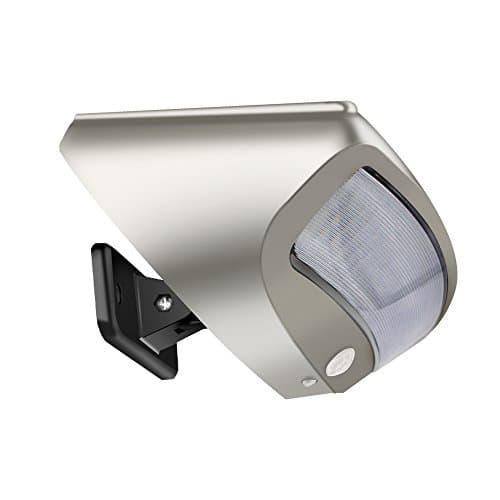 Solar Lights Outdoor, XTF2015 Motion Sensor Bright 36 LED Solar Powered Security Light with 4400mAh Larger Battery for Patio Deck Garden Garage Driveway Outsides Wall (Silver)