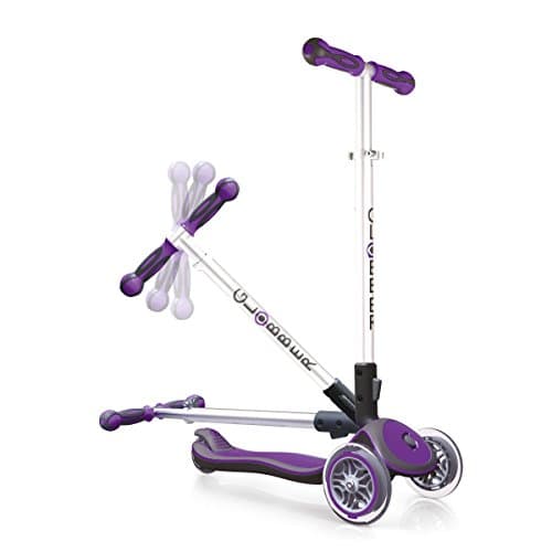 Globber Elite 3 Wheel Folding Adjustable Height Scooter (Purple)