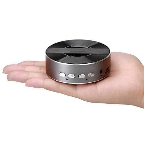 TOMROW Mini Bluetooth Speakers,Portable Wireless Speaker Built In Microphone, Aux and TF Card Port Works for Ipad/Iphone and Other Bluetooth-enabled Device(Black)