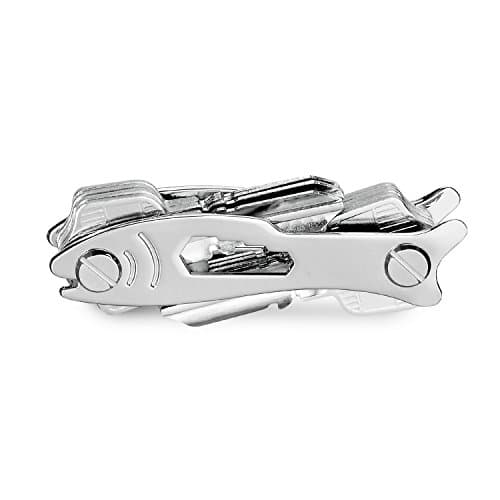 COMEBO Compact Smart Key Organizer Key Holder Pocket Keychain for 10 Keys Multi-Function Tool with SlideLock Carabiner