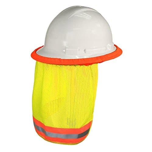 3/PACK - Neck Sun Shield For Hard Hats Hi Visibility Mesh - Hi Viz Orange