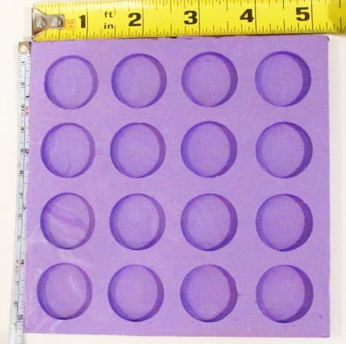 Reusable silicone mold 1 inch circle 16 cavity
