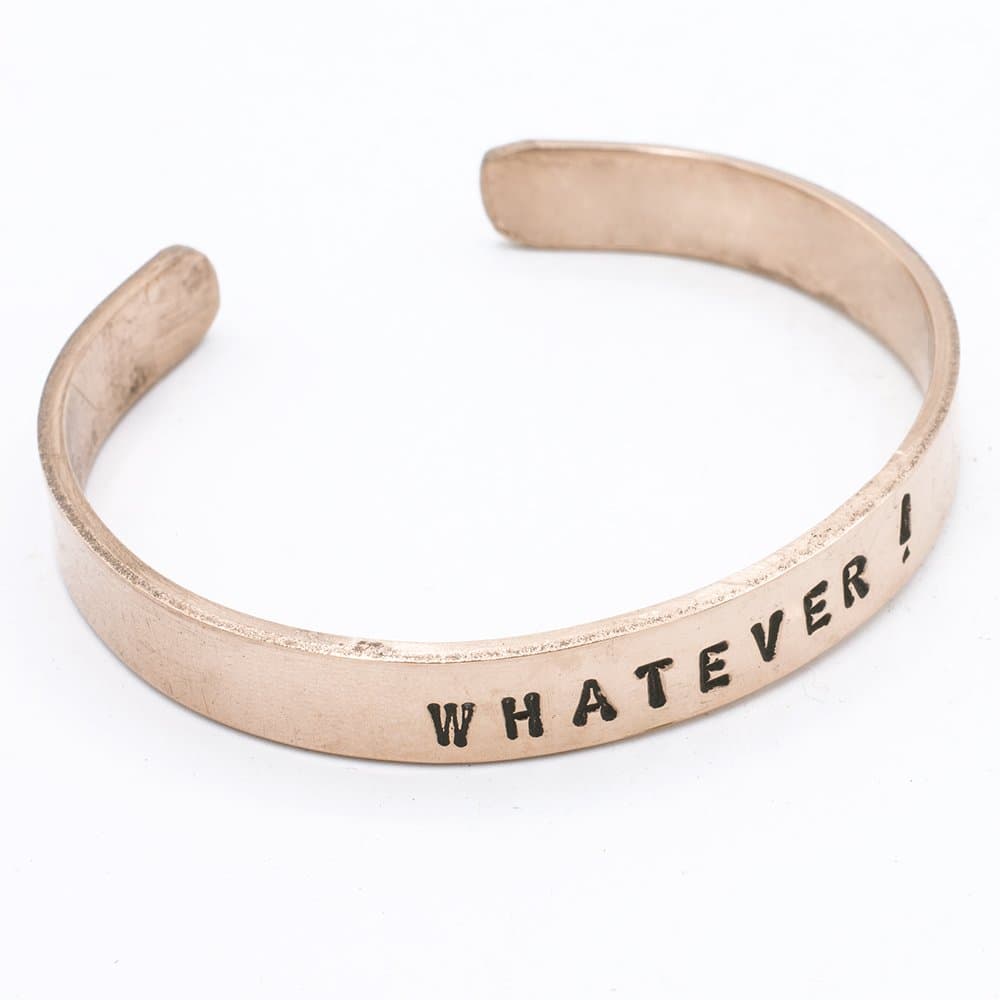 Whatever Copper Bracelet, Chic Gift Box, Production for Any Size, Personalized Jewelry, Mantra Bracelets, Cuff, Worldwide Free Shipment, 2 Days Delivery, Statement Piece, Customize As You Like
