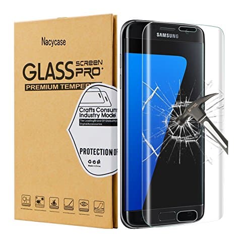 Galaxy S7 Edge Screen Protector,Galaxy S7 Edge Tempered Glass,Nacycase Galaxy S7 Edge Full Coverage HD Clear Tempered Glass Screen Protector for Samsung Galaxy S7 Edge,1 Pack
