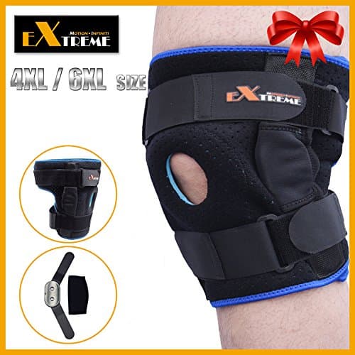 Knee Brace for Plus Size - Wrap around to Fit Large Legs, Extra Supportive to Your Knee, Relieve Knee Pain from after Surgery, Bone to Bone, Arthritis, Meniscus Tear, by Motion Infiniti