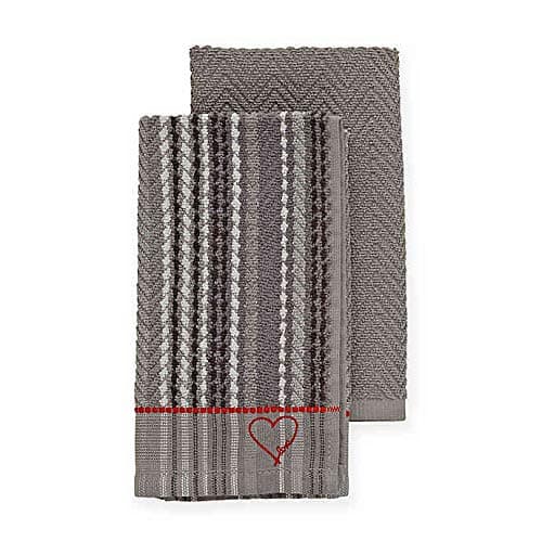 ED Ellen DeGeneres 2-Pack Kitchen Towels Set in Grey