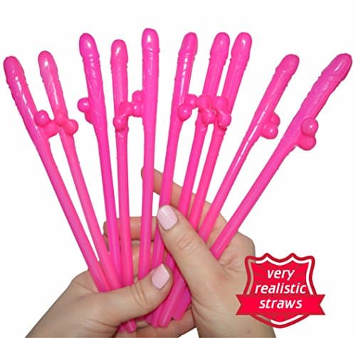 Bachelorette Party Drinking Straws - Fun Night Out Props - Fun Shape Bachelorette Straws Perfect For Hen Party Naughty Party