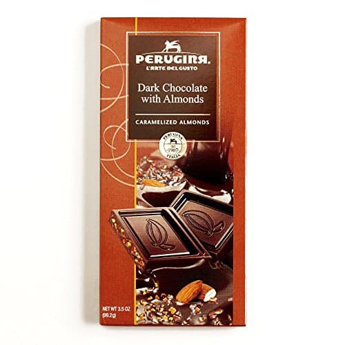 Perugina Dark Chocolate with Almonds Bar 3.5 oz each (4 Items Per Order)