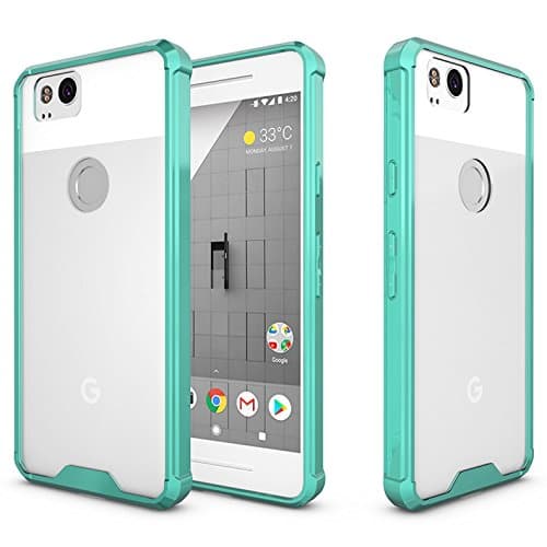 Google Pixel 2 XL Case, PopSmart Shockproof Hybrid Hard Clear Back Bumper Cover for Google Pixel 2 XL (mint)