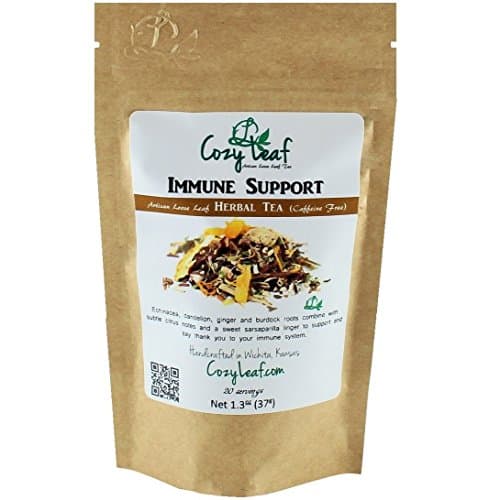 IMMUNE SUPPORT - Organic Artisan Loose Leaf Herbal Tea Blend - FORMULATED and BLENDED by Cozy Leaf in Wichita Kansas USA
