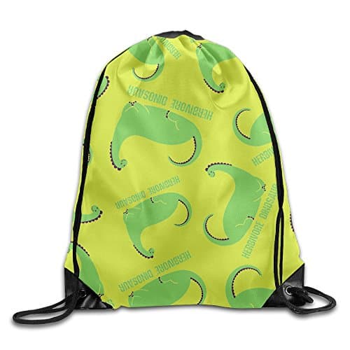 Herbivore-Dinosaur Lightweight Drawstring Polyester Bags Tote Bags Backpacks With Pattern Printing