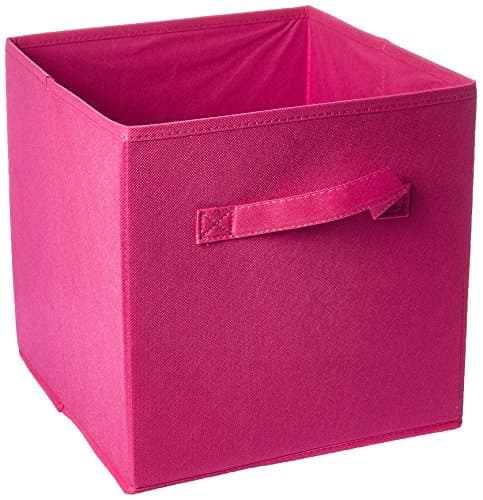 Heselian Foldable Fabric Drawer Cube Basket Bin Organizer Storage Bins , Cube Organizers, Fuchsia