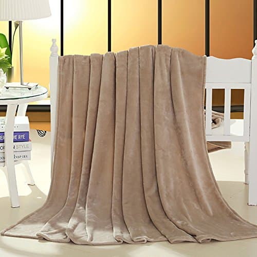 Soffte Cloud super Soft Weighted Fleece Blanket Throw Thick Cozy Warm Blanket on Bed Sofa Soil(71 by 79 inches))