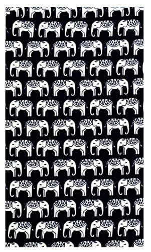 Blue War Elephants Guest Check Presenter, Check Book Holder for Restaurant, Checkbook Cover, Check Pad Holder, Waitstaff Organizer, Server Book for Waiters with Money Pocket (With Plastic Cover)