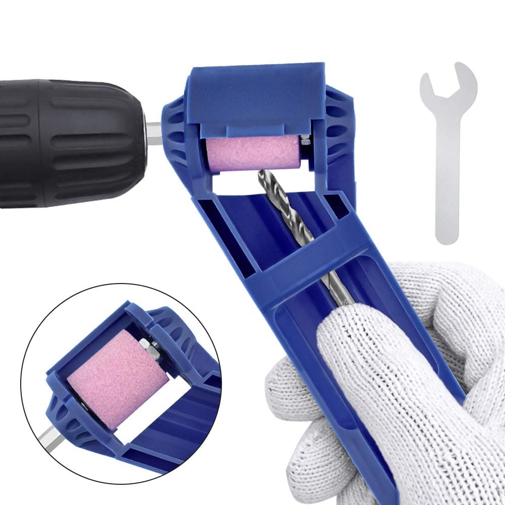 Ansblue Diamond Drill Bit Sharpening Tool,Portable Drill Bit Grinder, Iron-based Bit for Grinding- Blue