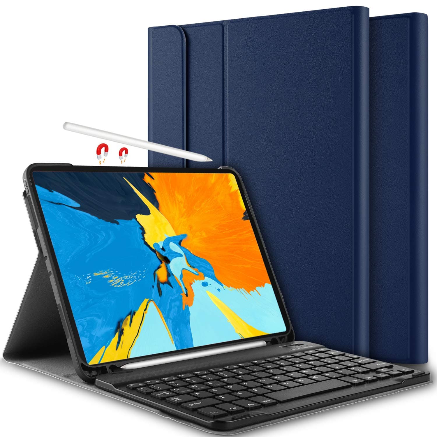 Yocktec Keyboard Case for Apple iPad Pro 11 2018,Ultra-Thin DETACHABLE Bluetooth Keyboard Stand Case/Cover for Apple iPad Pro 11 inch 2018 Tablet(Blue)