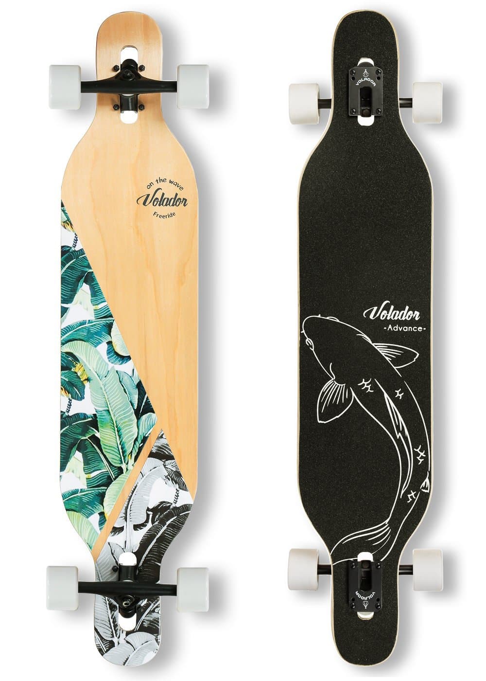 VOLADOR 42inch Freeride Longboard Complete Cruiser (Drop Through Deck - Camber concave)
