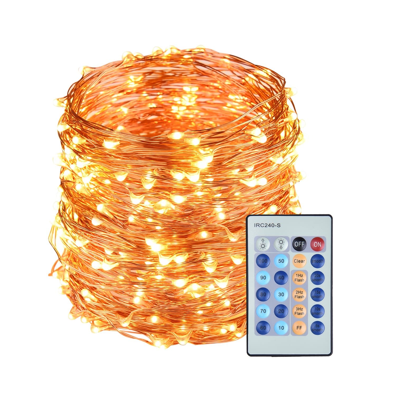 LightsEtc 4 Pack 50 Led String Fairy Lights Battery Operated Waterproof Christmas