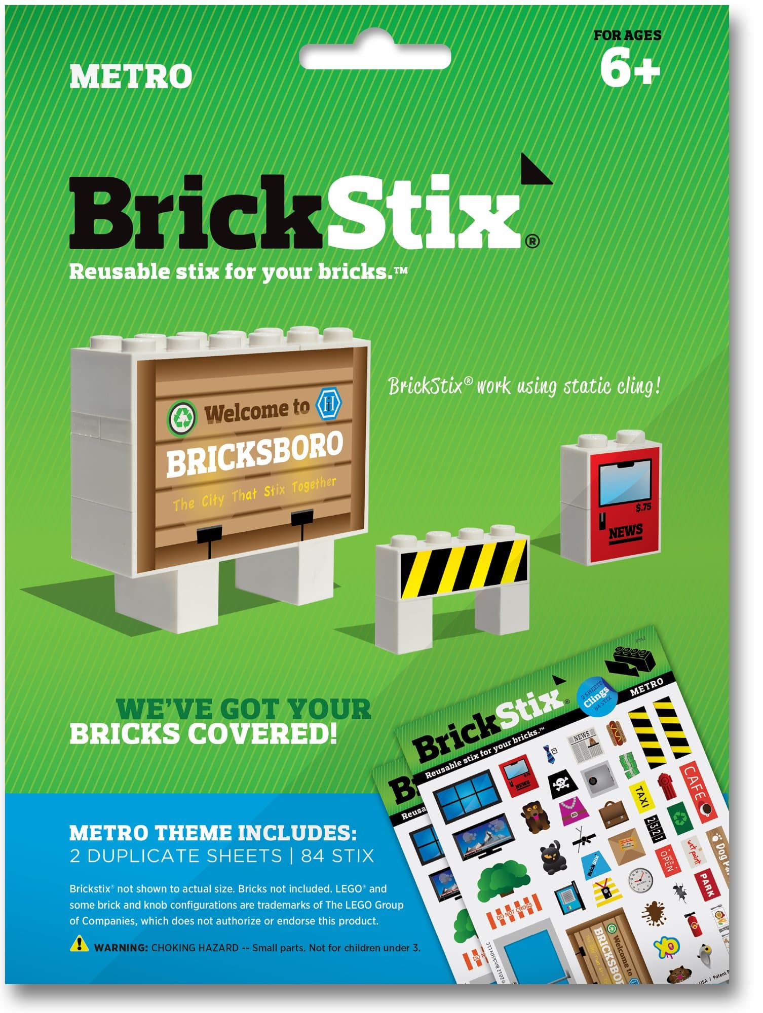 Metro - Reusable Stickers for Your Bricks