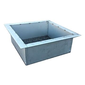 36" Square Stainless Steel Metal Fire Pit Liner-Insert
