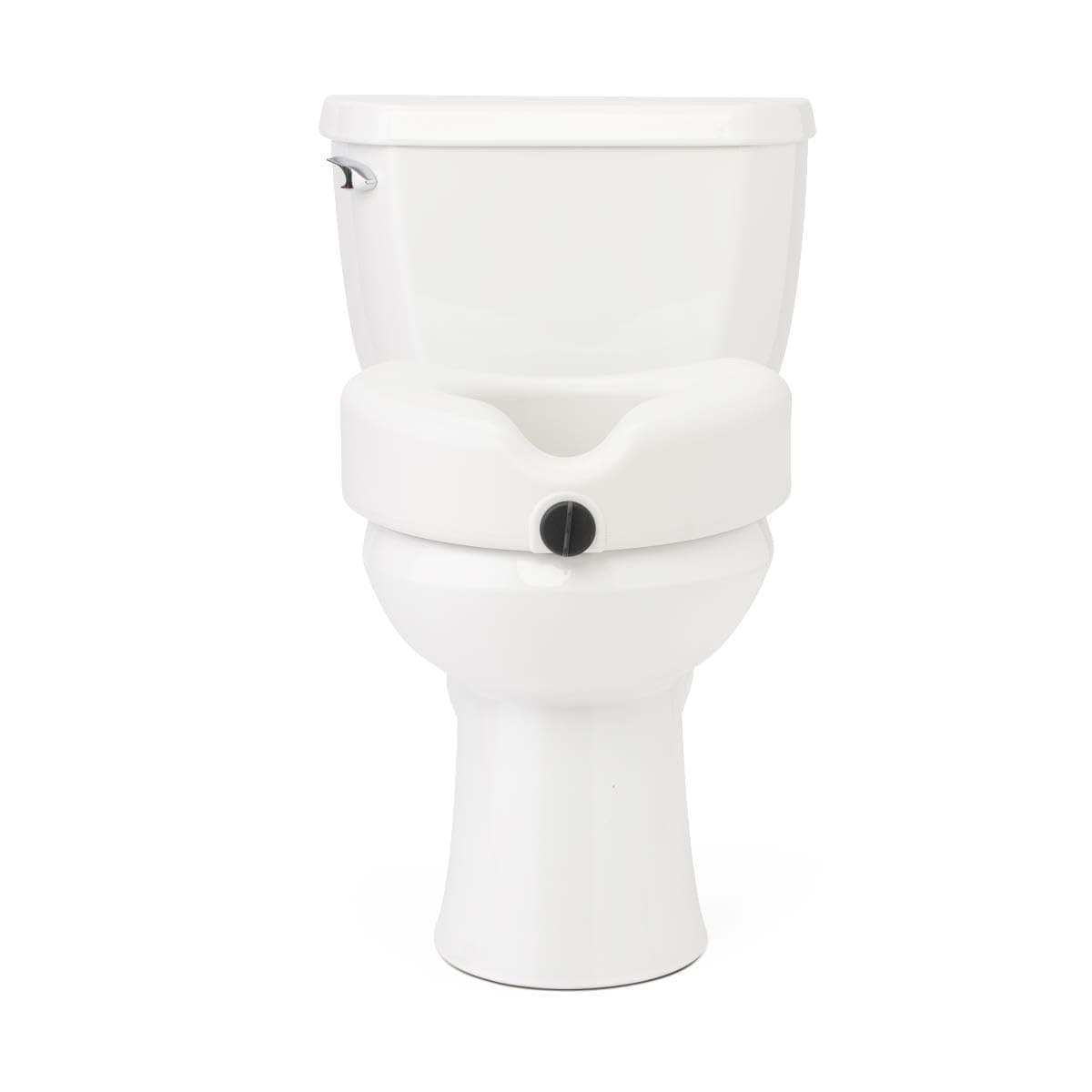 Medline Locking Elevated Toliet Seat, with arms, White, 5"