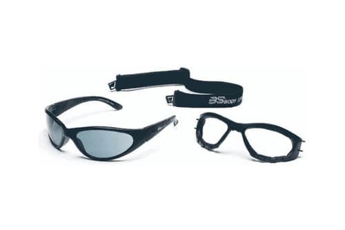 Body Specs BSG-2 Polarized Sunglasses, Black Frame w/ Grey & Yellow Lenses, Downsized