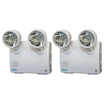 Ideal Security Inc. SK636 Emergency Power Failure Light 2 Adjustable Heads, 60 Lumens LED, Rechargeable, Up to 48 Hours Battery Life, White, Pack of 2…