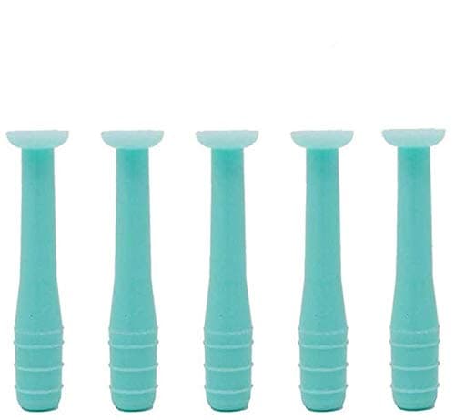5 Pack Hard Contact Lens Insertion & Remover Tool RGP Plunger for Hard Lenses (Green)