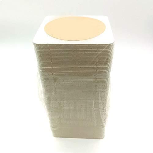 Inkfish and Co. ☆100 Pack 4 Inch Square Blank Coasters Off White Color Heavyweight Cardboard Pulp Board Paper Made in USA Perfect For All Drinks DIY Craft Projects Printing Mini Art Zen Boards