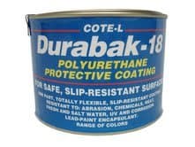 Durabak 18 (For Outdoors), SMOOTH version - Non Slip Coating, Bedliner, Deck Paint for ALL Boats - Many colors to choose from! - CREAM - QUART