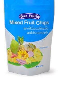"Dao Fruits" Mixed Fruit Chips Snack, Mixed Fruit Baked Crispy 100 G.