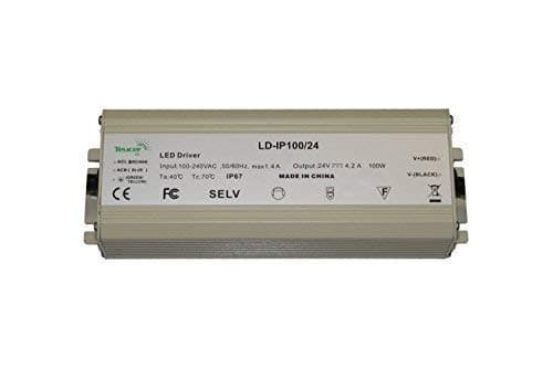 Teucer 24V Non-dimmable LED Driver Waterproof IP67 100W