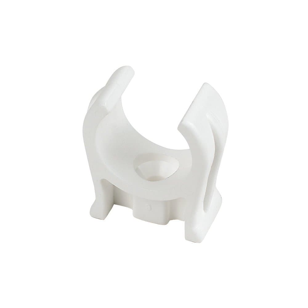 fiXte 15mm (5/8 inch) Plastic Pipe Clip White Snap in Design. Single Screw Fixing. (25)
