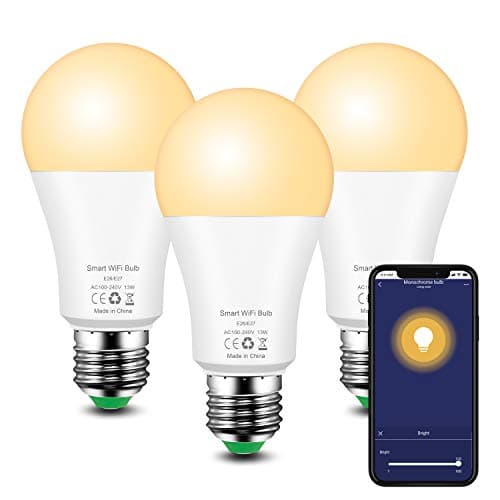UV Light Bulb, LED Warm White 2700K Bulbs, UVC Germicidal Bulb, UVC Level 265-285nm, 50W Equivalent, 540LM, 6W E26 E27 Bulbs with Remote Control Timing Dimmable, Suitable for Home, Office, School