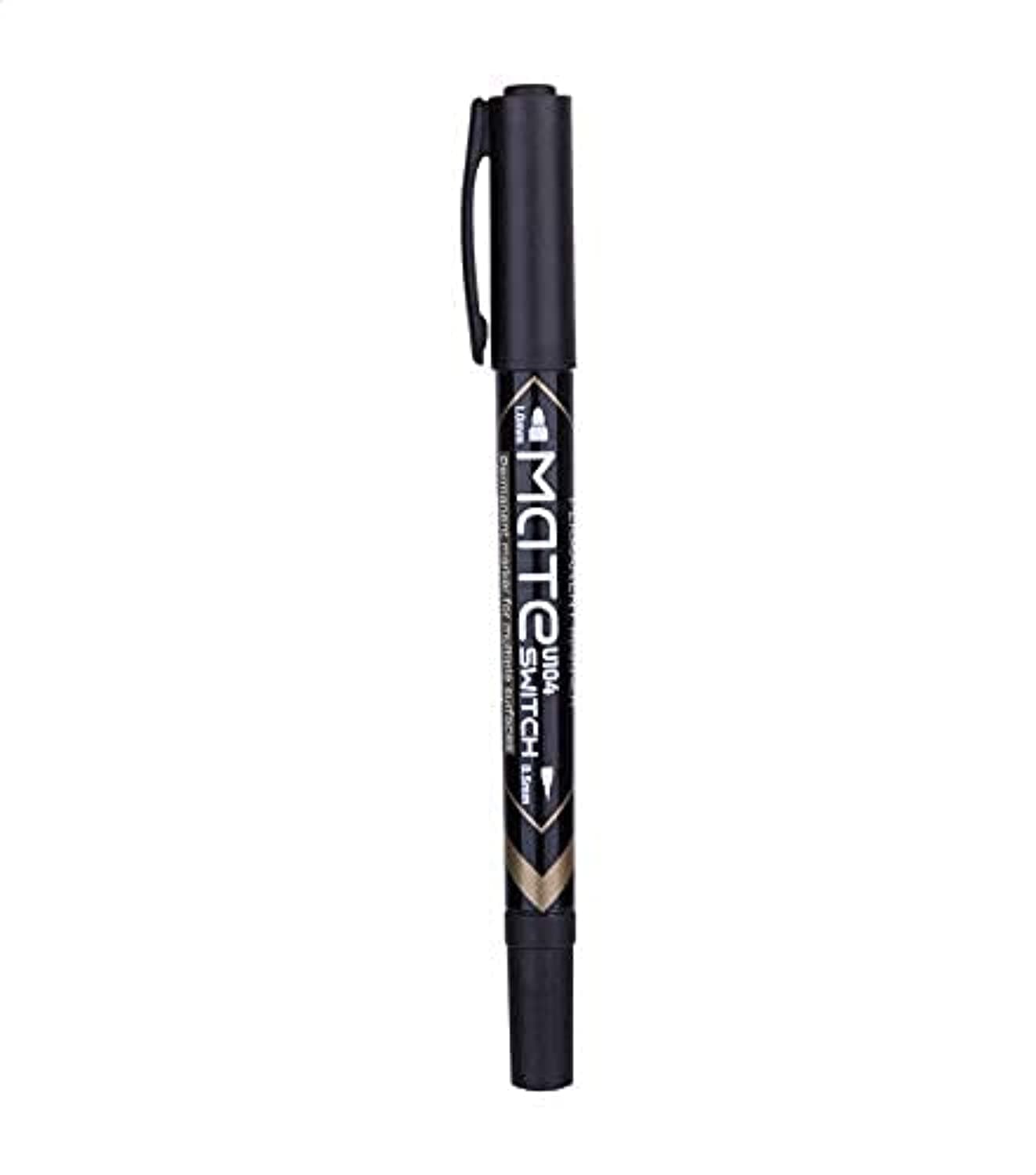 Dual Tip Permanent Marker, 0.5 mm/1 mm, Black(1X12)