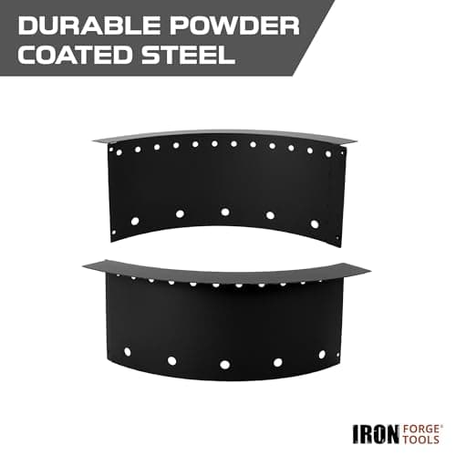 Heavy Duty Metal Smokeless Permanent Fire Pit Ring 24 inch Outer/18 inch Round Fire Pit Insert Liner for Outdoor, Firepits for Outside, Fire Pit Ring (24x18x10 Inch), Patent Pending