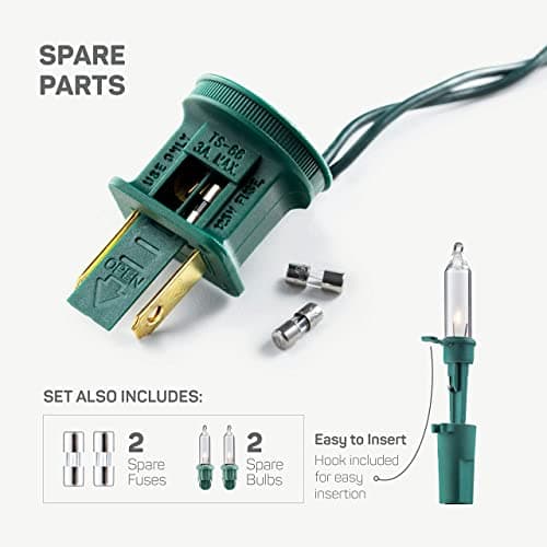 Warm White Christmas String Lights, 100 Set, 25 Ft - Weather-Resistant, Mini Lights for Tree, Xmas Tree, Garland, Holiday, Party Decor