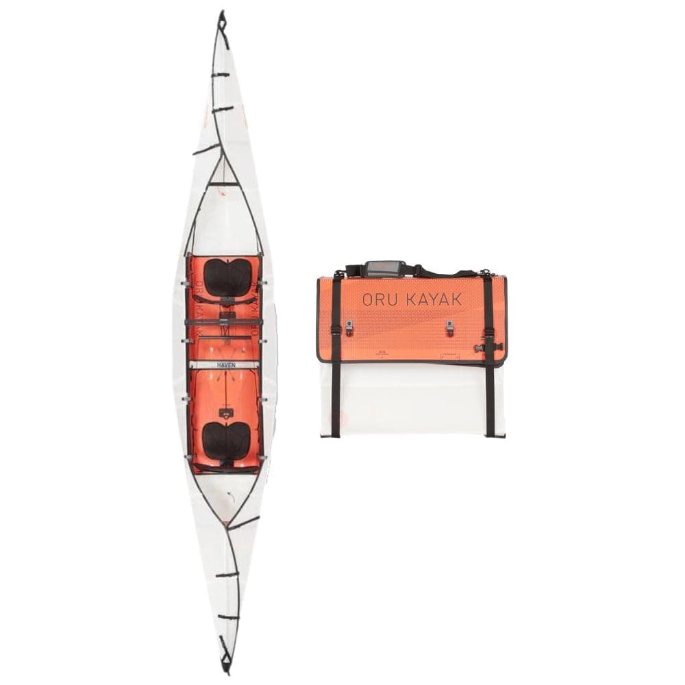 Oru Kayak Foldable Kayak Haven TT | for 1 or 2 People - Stable, Durable, Lightweight - Lake and River Kayaks - Beginner, Intermediate - Size (unfolded)